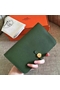 Hermes Dogon Duo Wallet In Green Clemence Leather  Replica