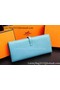Hermes Dogon Original Leather Wallet H509 SkyBlue  Replica