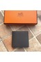 Hermes espom leather Wallet H2296 dark grey  Replica