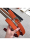 Hermes Etrier Buckle Belt & Orange Clemence 32 MM Strap  Replica