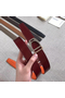 Hermes Etrier Buckle Belt & Orange Clemence 32 MM Strap  Replica