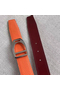 Hermes Etrier Buckle Belt & Orange Clemence 32 MM Strap  Replica