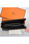 Hermes Evelyn Long Wallet Zip Purse A808 Black  Replica