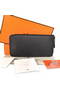 Hermes Evelyn Long Wallet Zip Purse A808 Black  Replica