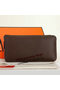 Hermes Evelyn Long Zip Wallet A808 Brown  Replica