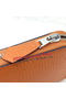 Hermes Evelyn Long Zip Wallet Litchi A808 Orange  Replica