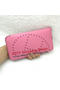 Hermes Evelyn Long Zip Wallet Litchi A808 Pink  Replica