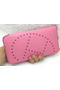 Hermes Evelyn Long Zip Wallet Litchi A808 Pink  Replica