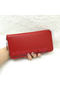 Hermes Evelyn Long Zip Wallet Litchi A808 Red  Replica