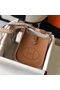 Hermes Evelyne III TPM Bag In Gold Clemence Leather  Replica