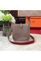 Hermes Evelyne mini 17cm Messenger Bag Original Calf Leather H1187 Light grey  Replica