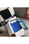 Hermes Evelyne original togo leather mini Shoulder Bag H15698 blue  Replica