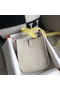 Hermes Evelyne original togo leather mini Shoulder Bag H15698 light gray  Replica