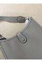Hermes Evelyne original togo leather mini Shoulder Bag H15698 light grey  Replica