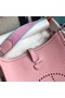 Hermes Evelyne original togo leather mini Shoulder Bag H15698 pink  Replica