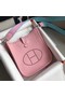 Hermes Evelyne original togo leather mini Shoulder Bag H15698 pink  Replica