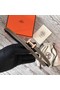 Hermes Focus belt buckle & Reversible leather strap 13 mm H20815 grey  Replica