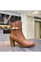 Hermes Frenchie 50mm Ankle Boots In Brown Calfskin  Replica