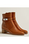 Hermes Frenchie 50mm Ankle Boots In Brown Calfskin  Replica