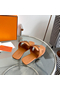 Hermes Galerie Sandals In Brown Calfskin  Replica