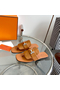 Hermes Galerie Sandals In Brown Calfskin  Replica