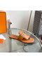 Hermes Galerie Sandals In Brown Calfskin  Replica