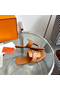 Hermes Galerie Sandals In Brown Calfskin  Replica