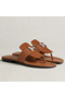 Hermes Galerie Sandals In Brown Calfskin  Replica