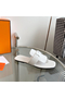 Hermes Galerie Sandals In White Calfskin  Replica