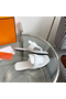 Hermes Galerie Sandals In White Calfskin  Replica