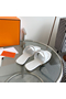 Hermes Galerie Sandals In White Calfskin  Replica