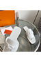 Hermes Galerie Sandals In White Calfskin  Replica