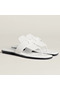 Hermes Galerie Sandals In White Calfskin  Replica