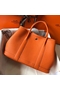 Hermes Garden Party 30 Bag In Orange Taurillon Leather  Replica