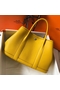 Hermes Garden Party 30 Bag In Yellow Taurillon Leather  Replica