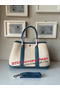 Hermes Garden Party 30CM Bag Canvas Leather H11S Blue  Replica
