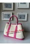 Hermes Garden Party 30CM Bag Canvas Leather H11S Rosy  Replica