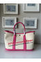 Hermes Garden Party 30CM Bag Canvas Leather H11S Rosy  Replica