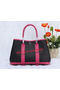 Hermes Garden Party 30cm Tote Bags Grainy Leather Black&Rose  Replica