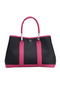 Hermes Garden Party 30cm Tote Bags Grainy Leather Black&Rose  Replica
