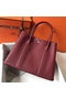 Hermes Garden Party 36 Bag In Bordeaux Clemence Leather  Replica