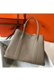 Hermes Garden Party 36 Bag In Grey Clemence Leather  Replica