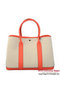 Hermes Garden Party 36CM Bag Canvas Leather A1288 Light Red  Replica