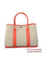 Hermes Garden Party 36CM Bag Canvas Leather A1288 Light Red  Replica