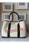 Hermes Garden Party 36CM Bag Canvas Leather H11M Black&White  Replica