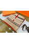 Hermes Grey/Orange Panoplie Equestre Eyeliner Shawl 140  Replica