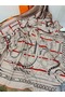 Hermes Grey/Orange Panoplie Equestre Eyeliner Shawl 140  Replica