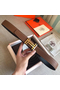 Hermes H Au Carre Belt Buckle & Brown 32mm Strap  Replica