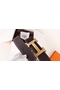Hermes H Belt Buckle & Chocolate Clemence 32 MM Strap  Replica