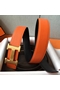 Hermes H Belt Buckle & Orange Epsom 32 MM Strap  Replica